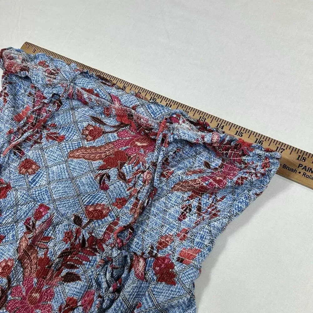Knox Rose Plus Size XXL Spaghetti Sundress Blue Red Floral Midi Smocked Colorful - Picture 8 of 15